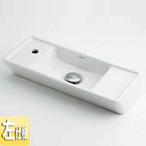 手洗器単品[壁掛式][角形][水栓取付穴径:φ25][左側1ヶ所][Luju]