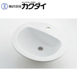 洗面器単品[オーバーカウンター式][丸形][水栓取付穴径:φ35][中央1ヶ所][クレイタン]