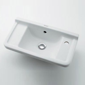 手洗器単品[壁掛式][角形][500×260][水栓取付穴径:φ35][右側1ヶ所][デュラビット][Starck3][Philippe Starck]