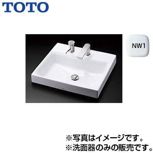 洗面器単品[ベッセル式][角形][水栓取付穴径:φ35][中央1ヶ所][ホワイト]