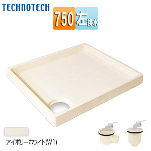 ○洗濯機パンセット[750サイズ][左排水][スタンダード][PP][アイボリー