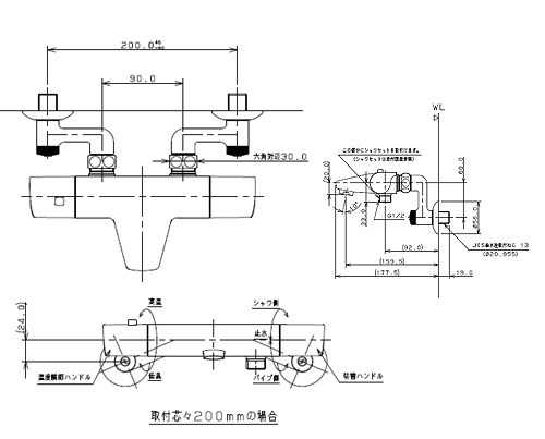 173-076｜カクダイ浴室用蛇口[壁][洗い場専用]