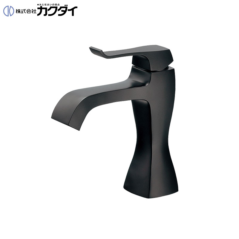 洗面用蛇口 RATONA[台][シングルレバー混合水栓][スパウト125mm][吐水口高さ93mm][マットブラック][一般地]