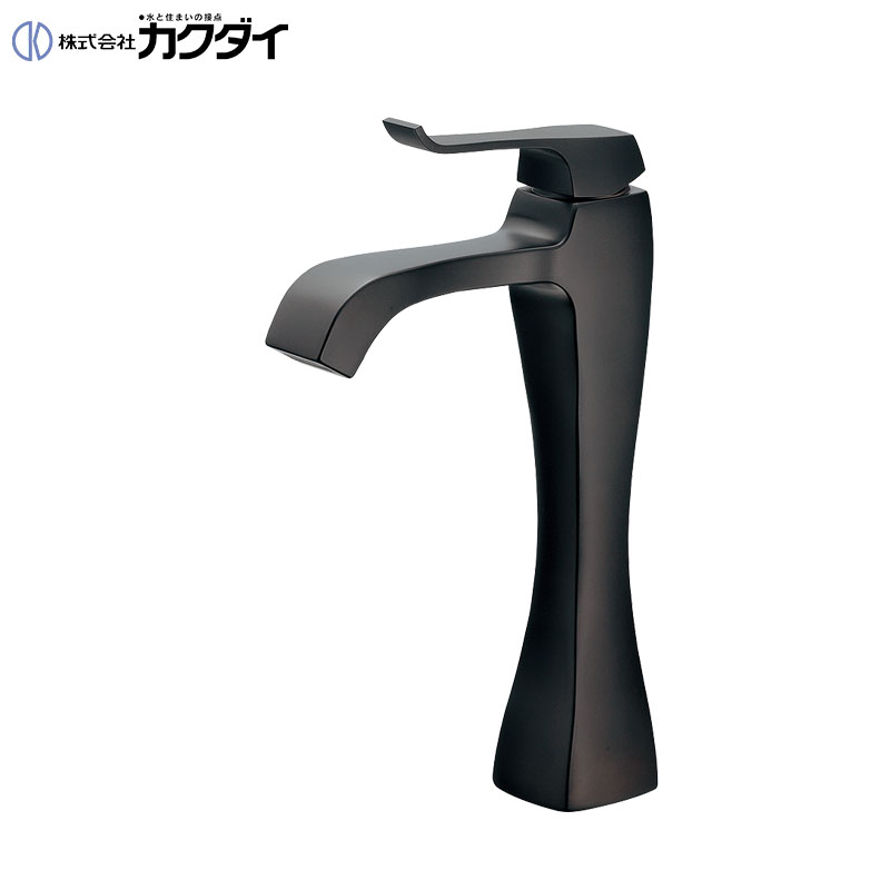 洗面用蛇口 RATONA[台][シングルレバー混合水栓][スパウト125mm][吐水口高さ178mm][ミドル][マットブラック][一般地]