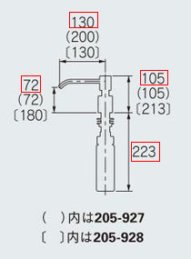 205-926｜カクダイソープディスペンサー[台][0.20L]