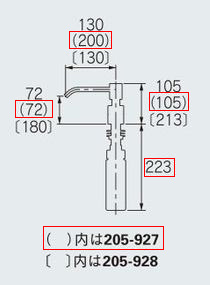 205-927｜カクダイソープディスペンサー[台][0.20L]