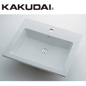 洗面器単品[オーバーカウンター式][角形][水栓取付穴径:φ35][中央1ヶ所][Luju]