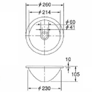 493-013-CB｜カクダイ丸型手洗器単品[瑠珠][オーバーカウンター]