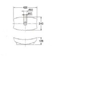 493-027-DG｜カクダイ舟型手洗器単品[瑠珠][古窯]