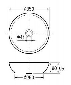 493-068-S｜カクダイ丸型手洗器単品単品[暁][銀砂]