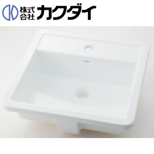 洗面器単品[アンダーカウンター式][角形][水栓取付穴径:φ35][中央1ヶ所][Luju]