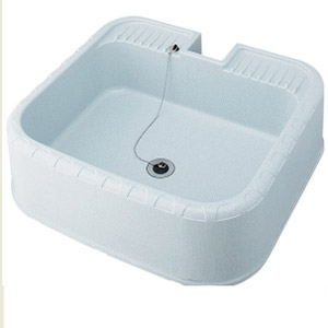 カクダイ 水栓柱パン タイル張り・灰緑 624-971 カクダイ 水栓柱パン タイル張り・灰緑 624-971