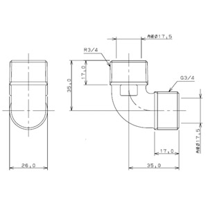 フレキ用エルボ