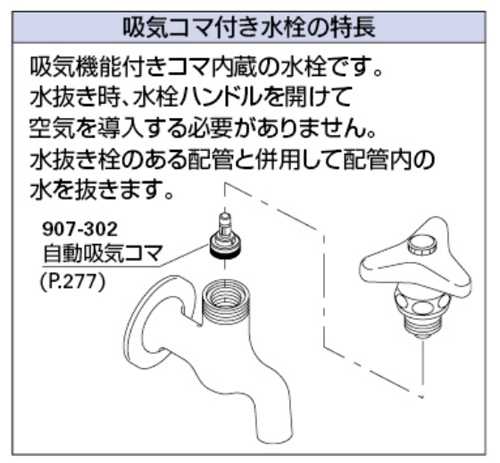 701-515-13｜カクダイ｜一般用蛇口[壁][単水栓][万能ホーム水栓][呼13