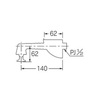 洗面用蛇口 アバンギャルド[壁][単水栓][横水栓][スパウト140mm][衛生水栓][あおむし][一般地寒冷地共用]