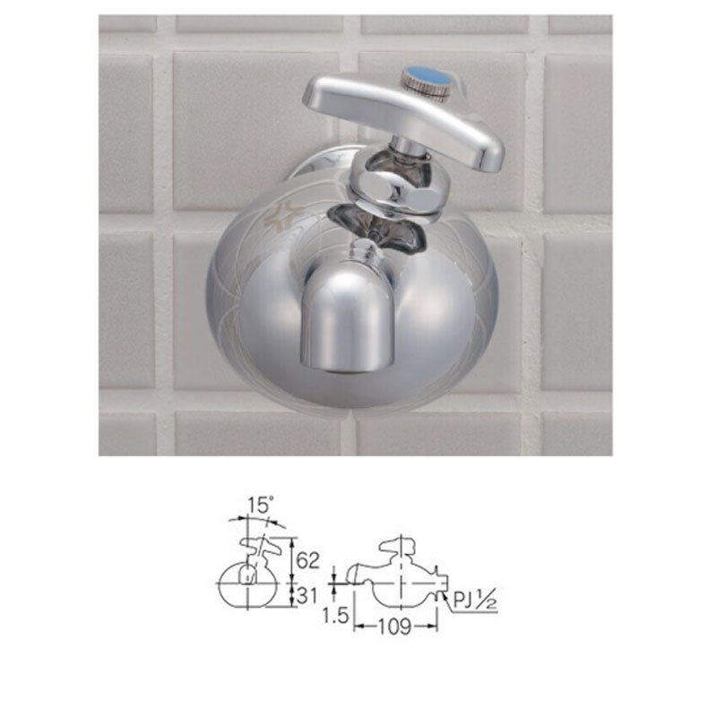 洗面用蛇口 DaReya[壁][単水栓][横水栓][スパウト109mm][誰や！またメタボにしたん？！][一般地]