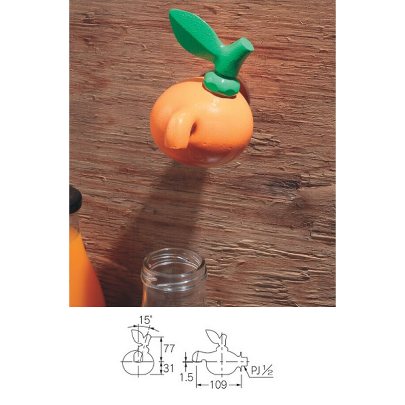 洗面用蛇口 DaReya[壁][単水栓][横水栓][スパウト109mm][オレん家のオレンジ][泡沫][一般地]