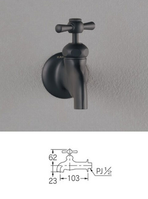 洗面用蛇口 ALTER[壁][単水栓][横水栓][スパウト103mm][ぺらっぺら2.1.0][一般地]