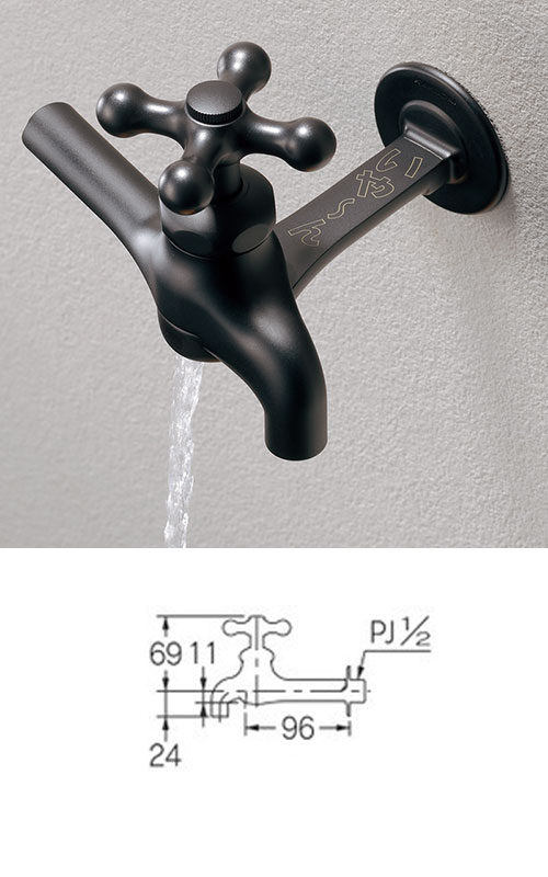 洗面用蛇口 ALTER[壁][単水栓][横水栓][スパウト103mm][いや〜ん2.1.1][一般地]