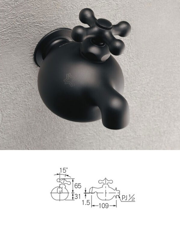 洗面用蛇口 ALTER[壁][単水栓][横水栓][スパウト109mm][メタボ3.0.0][一般地]