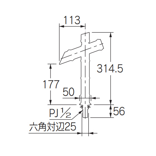 716-333-DB｜カクダイ洗面用蛇口 竹里[台][単水栓]