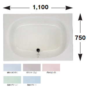ABN-1101A/W91｜LIXIL浴槽 グラスティN[埋込浴槽][和洋折衷タイプ]