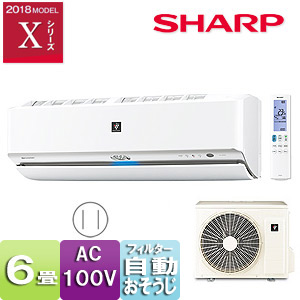 SHARP シャープ AY-H22X-W / AU-H22SY ルームエアコン リモコン付き 2018年製  ジャンク品(12畳未満)｜売買されたオークション情報、yahooの商品情報をアーカイブ公開 - オークファン 12畳未満