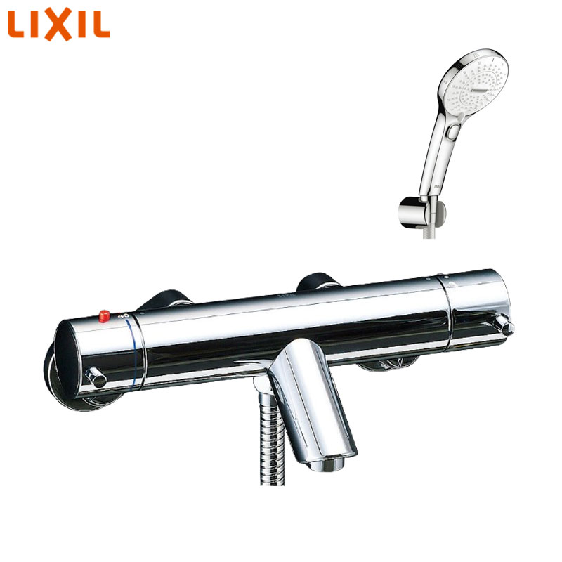 浴室用蛇口 eモダン[壁][洗い場専用][サーモスタット付シャワーバス混合水栓][SPA U][スイッチ付][めっき][吐水口66mm][寒冷地]