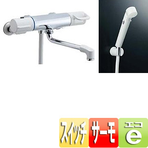 浴室用蛇口 ノルマーレ[壁][浴槽、洗い場兼用][サーモスタット付シャワーバス混合水栓][エコフルススイッチシャワー][一般地]