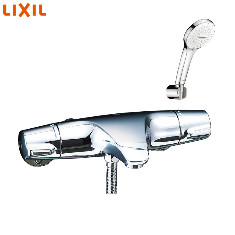 浴室用蛇口 ジュエラ[壁][洗い場専用][サーモスタット付シャワーバス混合水栓][SPA U][めっき][吐水口87mm][寒冷地]