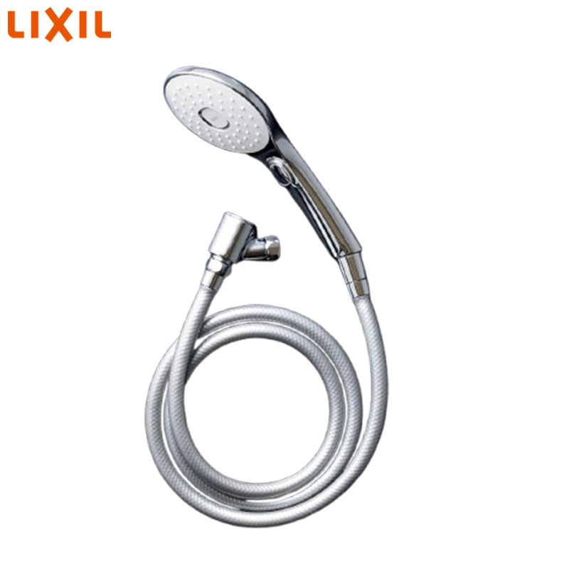 シャワーヘッドセット[取り替え用パーツ][エコアクアPlus][スイッチ付][めっき][メタル調シルバーホース][長さ1.6m][接続ネジ:G1/2]