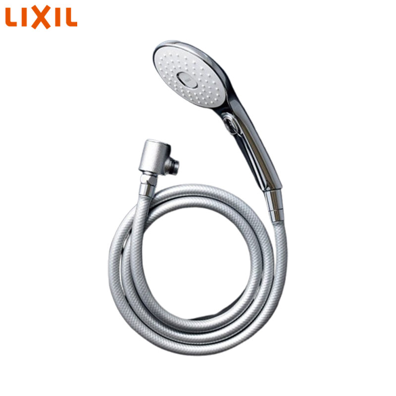 シャワーヘッドセット[取り替え用パーツ][エコアクアPlus][スイッチ付][めっき][メタル調シルバーホース][長さ1.6m][接続ネジ:M20×1]