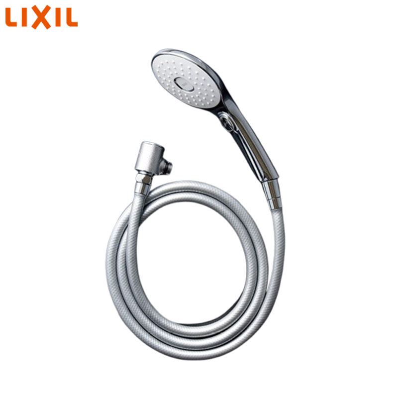 シャワーヘッドセット[取り替え用パーツ][エコアクアPlus][スイッチ付][めっき][メタル調シルバーホース][長さ1.8m][接続ネジ:M20×1]
