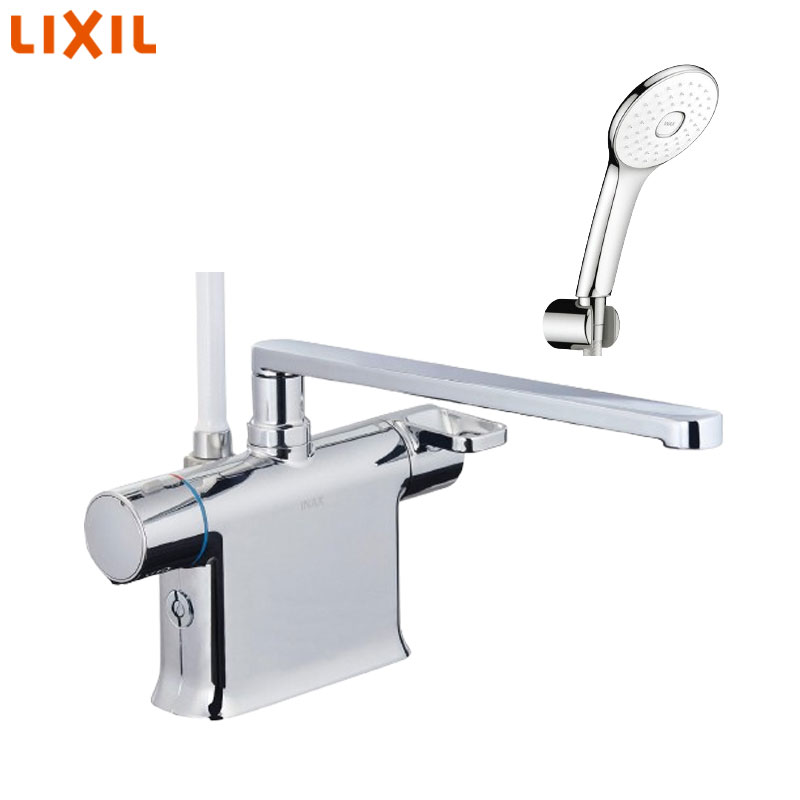 浴室用蛇口 クロマーレS[台][デッキタイプ][サーモスタット付シャワーバス混合水栓][エコアクアPlus][めっき][可変ピッチ式][吐水口300mm][一般地]