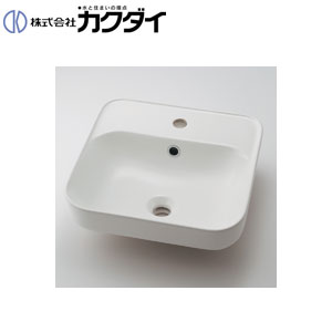 角型洗面器[Claytan][半埋め][水栓取付穴径：φ35][容量：2.8L][オーバーフロー付]