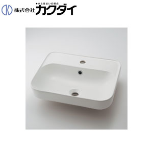 角型洗面器[Claytan][半埋め][水栓取付穴径：φ35][容量：3.5L][オーバーフロー付]
