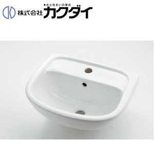 丸型手洗器単品 Claytan[壁掛][オーバーフロー付き][水栓取付穴径：φ35][1ヶ所]