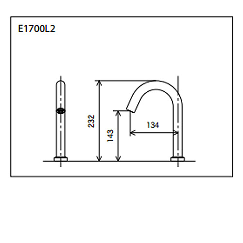●洗面用蛇口 E1700シリーズ[台][センサー水栓][自動水栓][AC100V][ロングタイプ][吐水口高さ232ミリ]