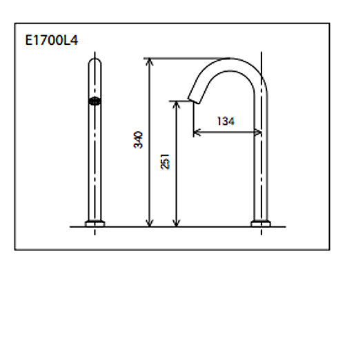 ●洗面用蛇口 E1700シリーズ[台][センサー水栓][自動水栓][AC100V][ロングタイプ][吐水口高さ340ミリ]