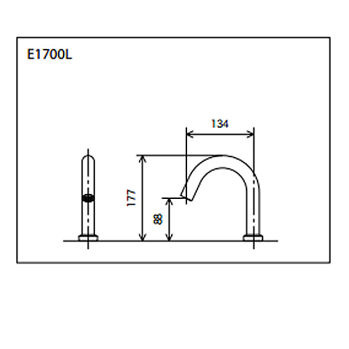 ●洗面用蛇口 E1700シリーズ[台][センサー水栓][自動水栓][AC100V][ロングタイプ][吐水口高さ177ミリ]