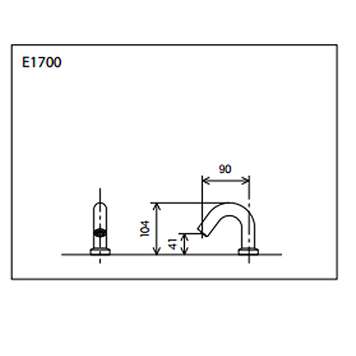 ●洗面用蛇口 E1700シリーズ[台][センサー水栓][自動水栓][AC100V][コンパクトタイプ][吐水口高さ104ミリ]