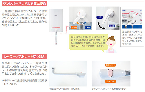 EWM-14N｜日本イトミック｜小型電気温水器 iHOT14シリーズ[壁掛設置 