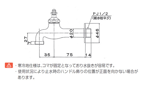 GM3-F-103N｜住設ドットコム○一般用蛇口 アニマルフォーセット[壁][単