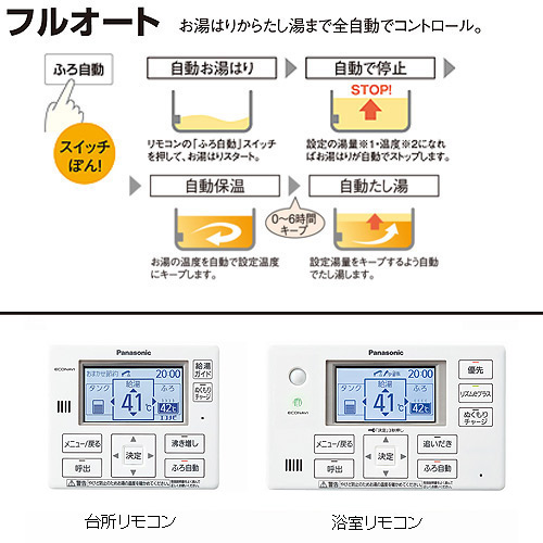 HE-K37GQCS｜パナソニックエコキュート[ボイスリモコンセット][フルオート]