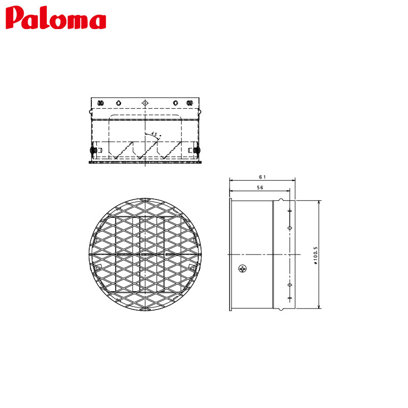 排気変更アダプター[PS扉内設置用][給湯器部材]
