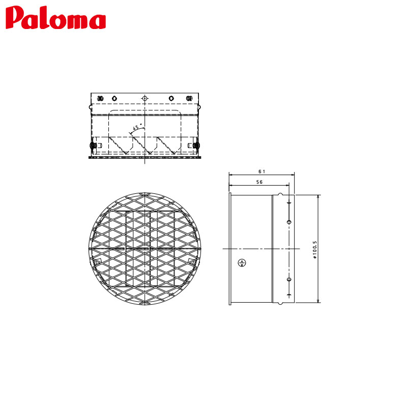 排気変更アダプター[PS扉内設置用][給湯器部材]