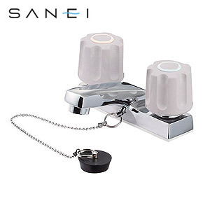 洗面用蛇口U-MIXシリーズ[台][ツーバルブ洗面混合水栓][スパウト81mm][一般地]