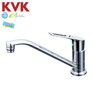 キッチン用蛇口[台][シングルレバー混合水栓][泡沫][eレバー][スパウト262mm][撥水][一般地]