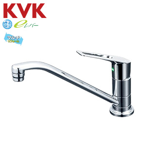 キッチン用蛇口[台][シングルレバー混合水栓][泡沫][eレバー][スパウト262mm][撥水][一般地]