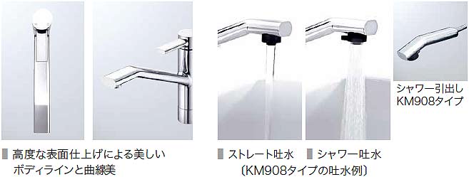 KVK 洗面用シングルレバー式シャワー混合水栓 KM5271T - 2